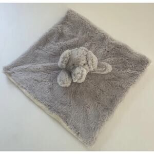 Kellytoy Gray Elephant Security Blanket K Luxe Grey Plush Baby Lovey Rattle EUC